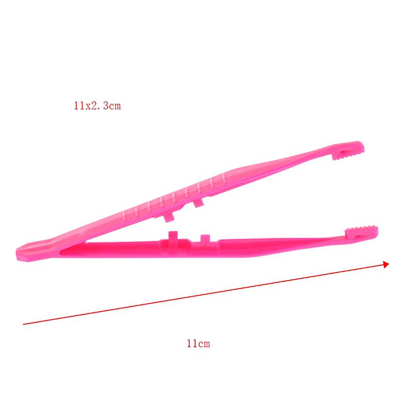 10 шт. Пластиковые пинцеты для медицинского ремонта, маленькие одноразовые пинцеты, инструменты, пинцеты, поделки, детские игрушки, пластиковые зажимы, случайные