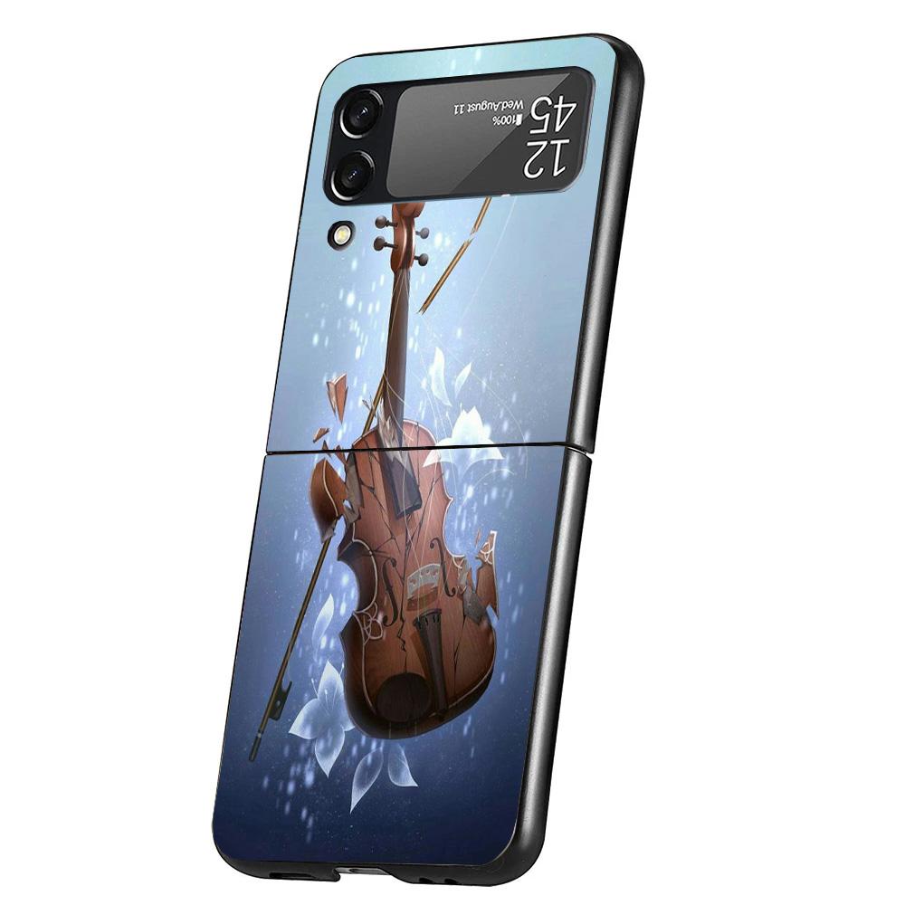 Чехол для телефона с рисунком скрипки для Samsung Galaxy Z Flip 7 6 5 4 3 5G Чехол ZFlip7 ZFlip6 ZFlip4 ZFlip5 ZFlip3 Coque Fundas Galaxy Z Fl