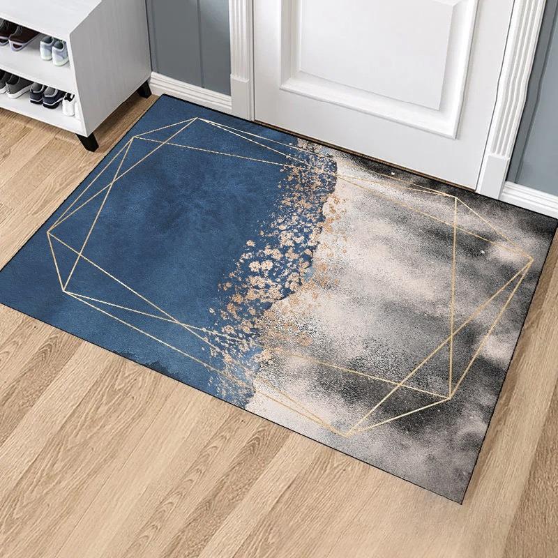 Геометрический абстрактный кухонный коврик, мягкий утолщенный кухонный коврик, водонепроницаемый нескользящий маслостойкий напольный коврик, коврик для бега