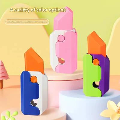 3D многоцветный нож для моркови от Gravity Fidget Toys детская декомпрессионная карточка Push Card 3D печать пластиковый нож для моркови подарок