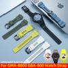 Эластичный прочный ремешок для спортивных часов Casio GBA-800 GMA-B800 GMD-B800 GBD-800 серии, изготовленный из полимерного силикона.