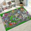 Child Urban City Road Traffic Learning Interactive Game Playroom Rug for Bedroom Living Room Sofa Home Doormat Decor,Non-slip