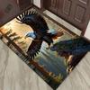3D Eagle Take-off Printing Area Carpet-non-slip Polyester Chair Carpet Pad, Living Room Interior Bedroom Decoration