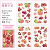 4Pcs Orange Strawberry Fruit Series Die cut Adhesive Sticker Journal Japanese stationery Decoration Scrapbook Diary Cute Sticker
