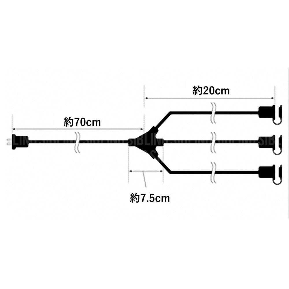 Эксклюзивный удлинитель AKIRARI 1 м Влагозащищенный Водонепроницаемый VCT 2 жилы 12A 125V Макс. 600V Шнур питания для светодиодной подсветки Наружный Сертифицирован PSE Влагозащищенный