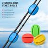 6Pcs Fishing Rod Fixed Ball 4/5/8/9/10MM 5 Holes Scratch Free Reusable Fishing Pole Protector Clip Fixing Tools Fishing Accessories