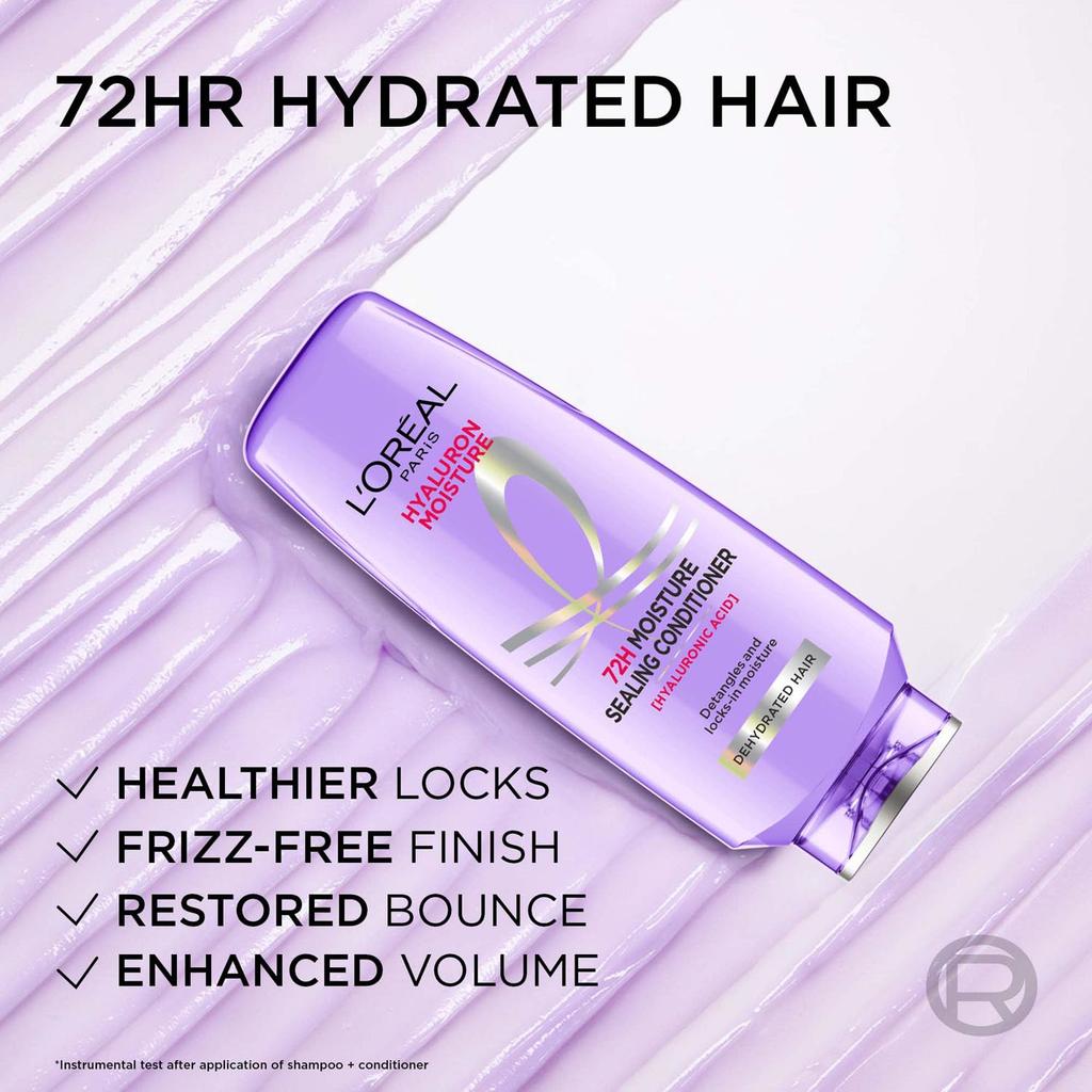 L'Oreal Paris Fresh Hyaluron Увлажняющий кондиционер с гиалуроновой кислотой, 72 часа увлажнения и защиты, Против пушистости, 175 мл