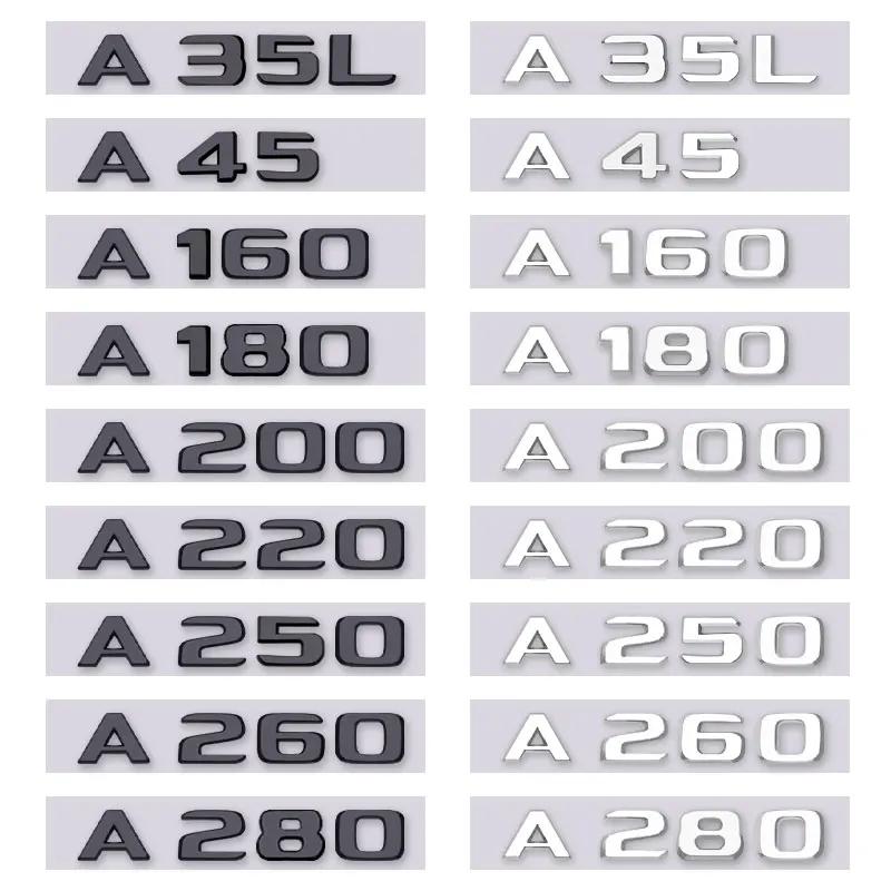 A45 A160 A180 A200 A220 A250 A260 A280 A35L буквенный логотип автомобильная наклейка для mercedes benz A class тюнинг задняя наклейка на багажник шильдик багажника