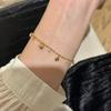 Zinc Zinc Alloy Heart Bracelet Bead Charm Hand Chain Sweet Gold Bracelet  Bridal Party
