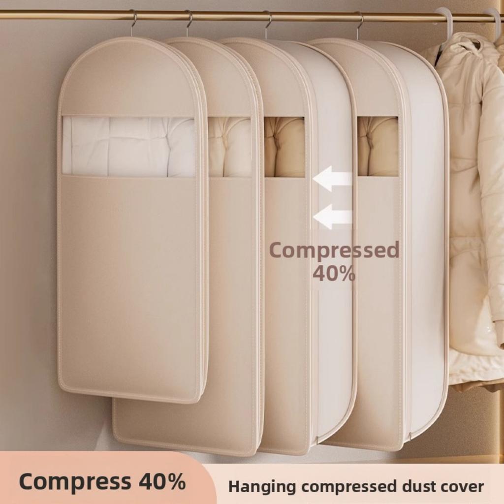 Новый Пуховик Компрессионный Пылезащитный Чехол Гардероб Одежда Пылезащитный Мешок - Подвесные Бытовые Прозрачные Чехлы для Вешалок для Одежды, Органайзер для Хранения, Экономящий Место