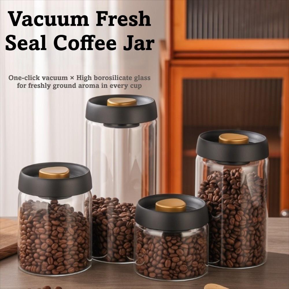 Airtight Lid Coffee Bean Storage Jar Freshness Preservation Jar  for Fresh Storage
