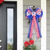 American Flag Bow Front Door 4Th Doors Decor Decoration Patriotic for Wreath Hanging