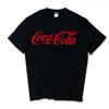 Лето Новый Модный Бренд INS Pepsi Cola Совместная Футболка Sprite CocaCola UNISEX и Женская Свободная Хлопковая Для Пар Короткий Рукав