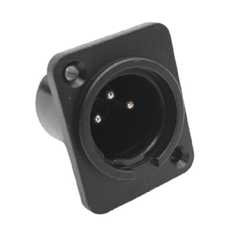 Tool Less 3Pin XLR Adapter Straight Terminal Panel Mount Connector ABS Alloy For Mobile Auditory Applications