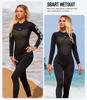 Women's 3MM Long Sleeve Wetsuit - Warm, Cold-Proof One-Piece for Snorkeling & Surfing; Sun & Jellyfish Protection Suit