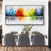 Abstract Colorful Tree Oil Painting Printed On Canvas Wall Art Landscape Posters Pictures for Living Room Home Decor No Frame