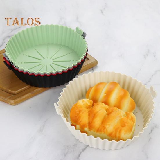 Silicone Bakeware Non Stick Microwave Good Flexibility Practical Round Design Fryer Silicone Bakeware Baking Tools