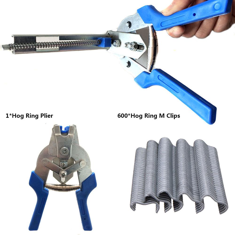 Durable Anti-slip Handle Mesh Cage M Clips/Staples Hog Ring Plier Bird Chicken Hand Tools