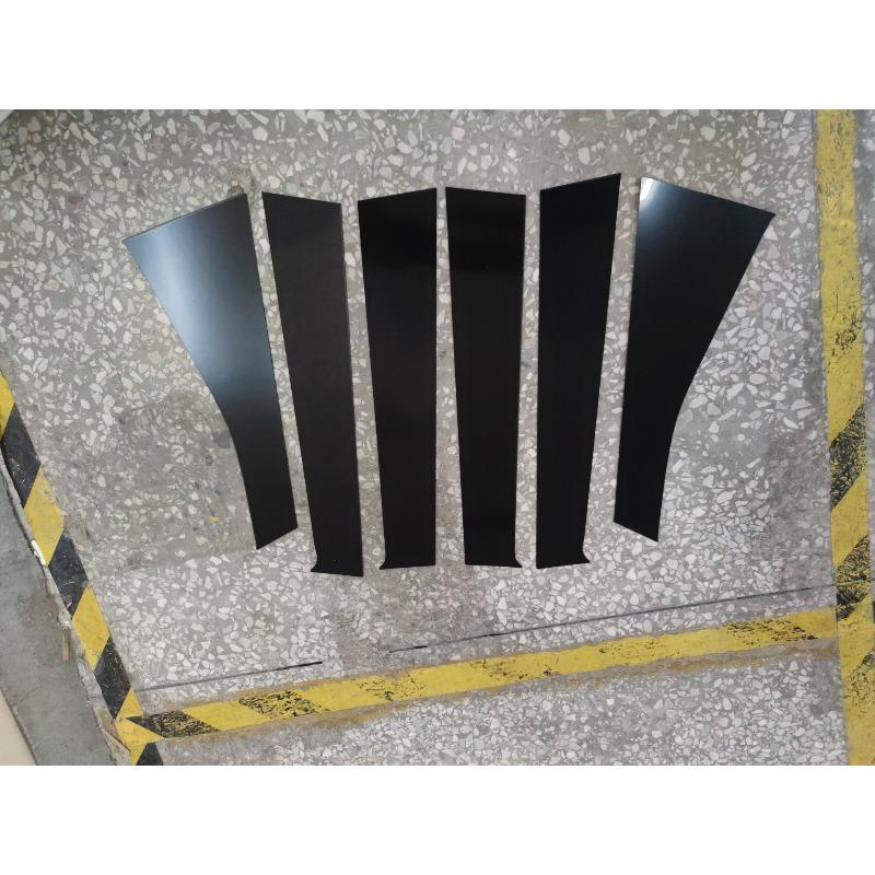 6Pcs Glossy Black Car Pillar Posts Stickers For Nissan Note 2013-2017(United Kingdom) Auto Door Window Exterior Posts Trim Parts