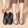 New Leather Comfortable Soft-soled Mother Shoes, Spring and Autumn Models, Middle-aged and Elderly Women's Lightweight Non-slip Single Shoes, One-