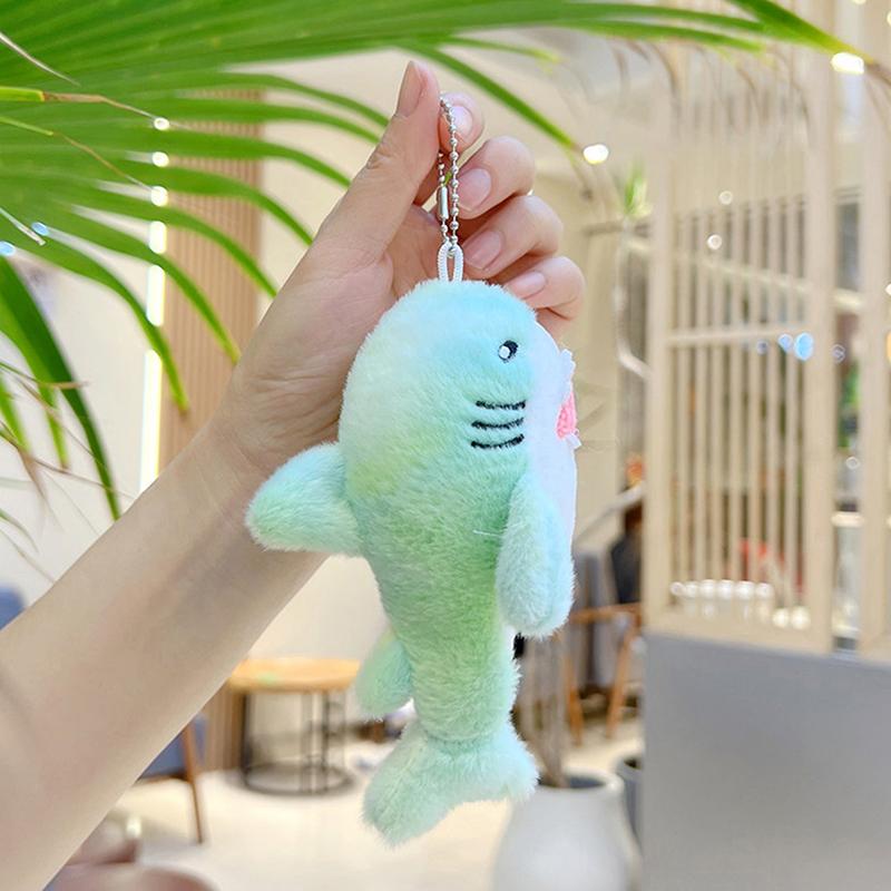  Подвеска в виде радужной акулы, плюшевая игрушка, милые красочные глубоководные сказочные существа, красивая сумка, классный декоративный брелок, подарок на день рождения