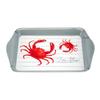 [R6533] - Маленький меламиновый поднос 'La Mer' красно-серый (краб) - 21x14см