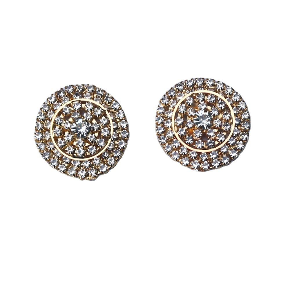 Popular Full Rhinestone Round Chest Sticker Ladies Sexy Fashion Shiny Crystal Body Chain Accessories Jewelry