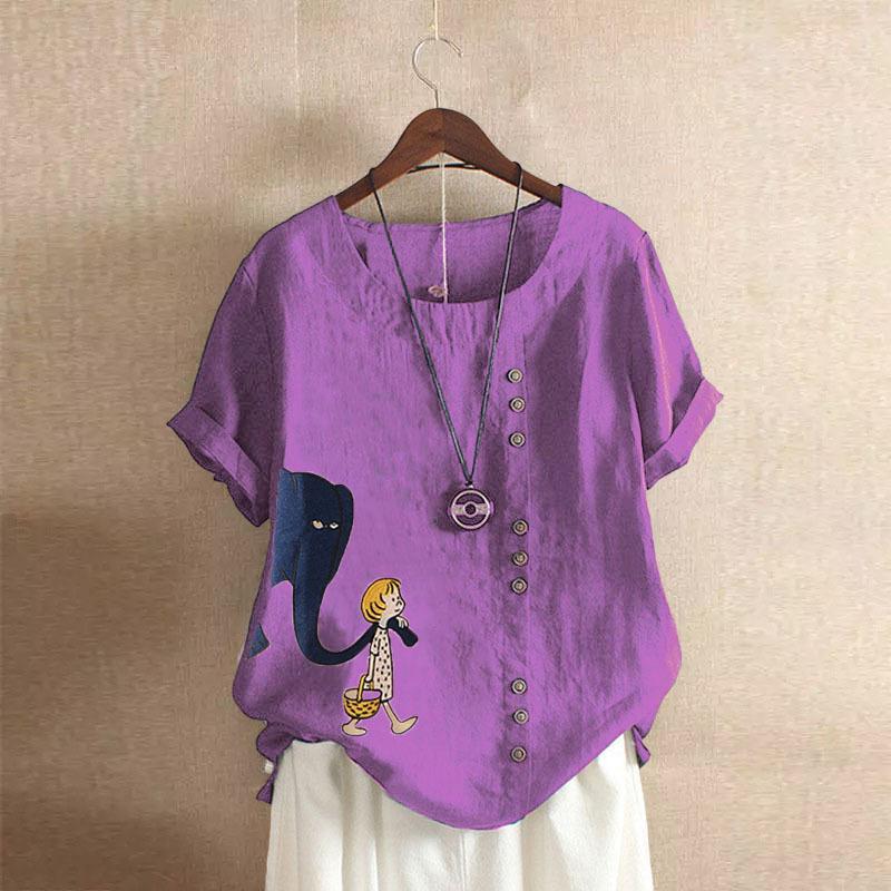 GMXIA Летняя винтажная футболка больших размеров из хлопка и льна с коротким рукавом, повседневная свободная футболка из хлопка и льна для женщин, женская одежда больших размеров