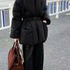 Winter New Down Jacket Premium Winter Waist New Strap-up Autumn and Winter Thin White Duck Down Jacket
