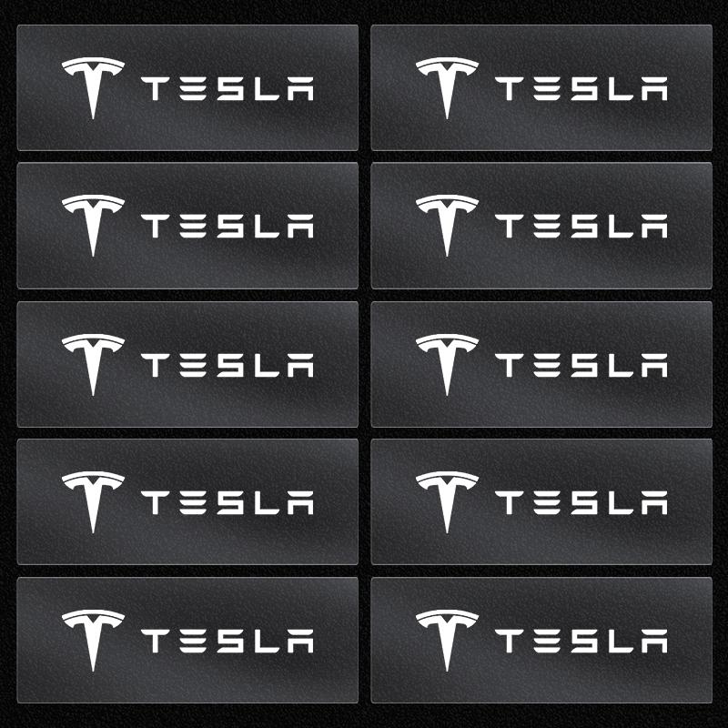 2/5/10Pcs Car Interior Random Stickers Car Steering Wheel Emblem Styling For Tesla Model 3 Model X S 2016-2023 Model Y Decals TM3 TMX