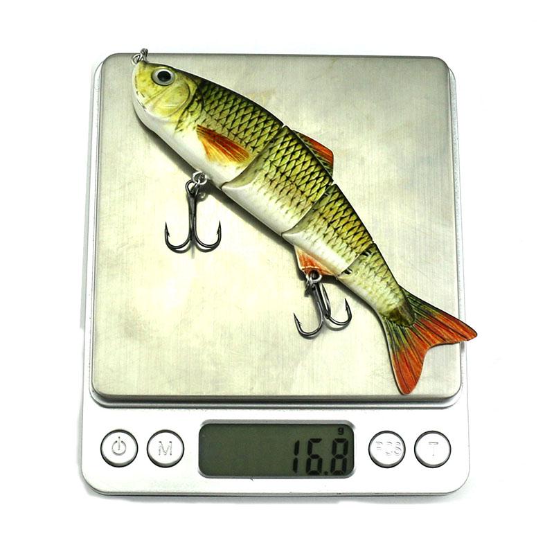 1 шт. многошарнирная приманка для гольяна для форели HENGJIA без губ, 4 секции, бионический воблер, рыболовные снасти