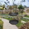 Hanging Double Layer Bird Feeder Large Capacity Durable Bird Water Bowl Convenient Dual-purpose Bird Feeding Dish Outside Patio