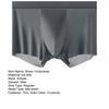 Men Ice Silk Boxer Briefs Mid-rise Waistband Ultra Silk Thin Ice Wide Shorts Underwear Solid Color U-convex Panties