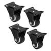 4pcs Heavy Duty Caster Wheel 40mm Diameter Caster Accessory for Carts Case Toolbox Black