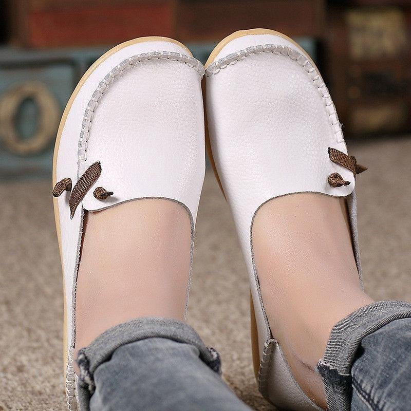 Premium Quality Women's Casual Loafers Driving Peas Moccasin Leather Flats Shoes