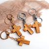 Christian Wooden Crosses Keychain Bag Pendant Keyring for Religious Devotees and Styles Lover Everyday Key Management
