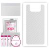 apgo Protective Skin Sticker for the Back Compatible with Asus ZenFone 8 Flip, Wrap Film, Foil, Vinyl - Pattern Transparent Carbon