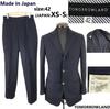 Made In Japan TOMORROWLAND Autumn/Winter Suit Set XS-S Men Navy Stripe Fully Lined Single Jacket/Pants(USED)