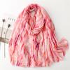 Women's Bohemian Scarf Polyester Lightweight & Breathable, Non-Elastic Striped Pattern for Casual & Formal Outfits, Versatile Fashion Accessory