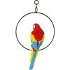 Handpainted and Handmade Decorative Hanging Parrot for Garden Decoration Figurine Showpiece Home Decor, Resin