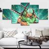 5 PCS One Piece Roronoa Zoro Posters Pictures Wall Art Japanese Anime Three-Knife Fighting Canvas Print Painting Home Decoration