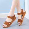 Сандалии для женщин среднего и пожилого возраста на лето, универсальный новый стиль для повседневной носки, с мягкой подошвой, пляжные, на плоской подошве