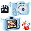 CIMELR Toy 1080P HD Video 32GB Memory Card IPS USB Dual Silicone Protective Recording and Selfie Camera for Kids Ages Boys and Day Birthday Japanese
