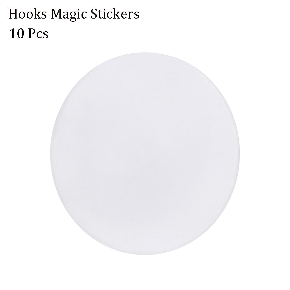 10PCS Reusable Powerful Washable Suction Cup Hooks Magic Stickers Wall Sticker Double Sided Adhesive