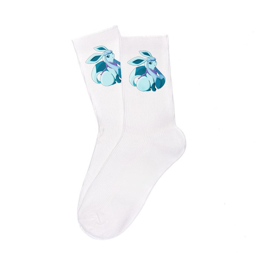 Cartoon White Cotton Socks Unisex Breathable Sports Socks Anime Collectibles Cute Trendy Fashion Unique Birthday Gifts