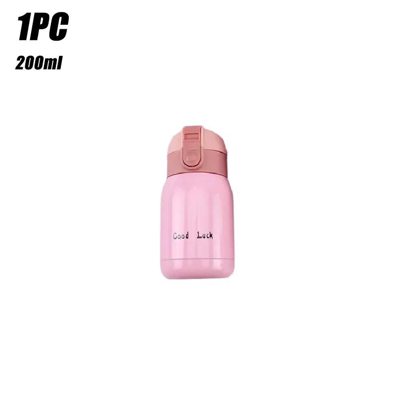 1/2PCS Goodluck Small Cute Mini Thermos Cup MINI Portable Creative Pot Belly Water Cup Pocket Cup with Hand Gift