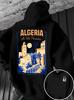 Men's Fall-winter Hooded Sweatshirt, Algerian Landscape TRravel Double-sided Print, Loose Fit Warm Fleece Casual Streetwear