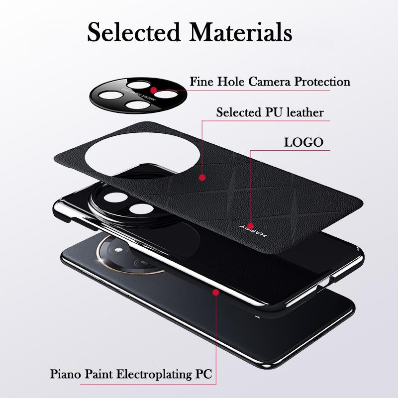 KEYSION Luxury Grid Pattern PU Leather Case for HONOR X9c Plating Hard PC Shockproof Phone Back Cover for Huawei Honor X9c 5G