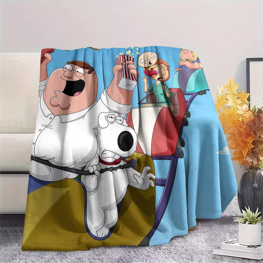 Family Guy Flannel Blanket, High quality Comfortable for All Seasons, Home Decor, Warmth and Comfort