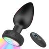 Remote Control Led Butt Plug Out Colorful Light Silicone Back Court Men and Women Prostate Sex Massage Vibrators